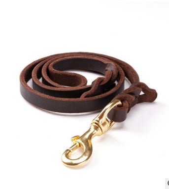 Leather Dog Leash Training Rope