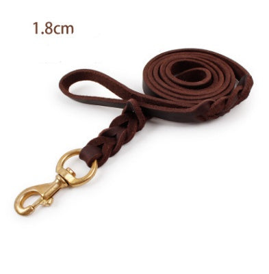 Leather Dog Leash Training Rope