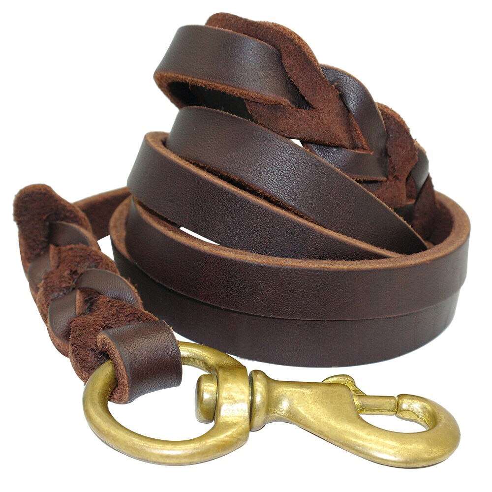 Leather Dog Leash Training Rope