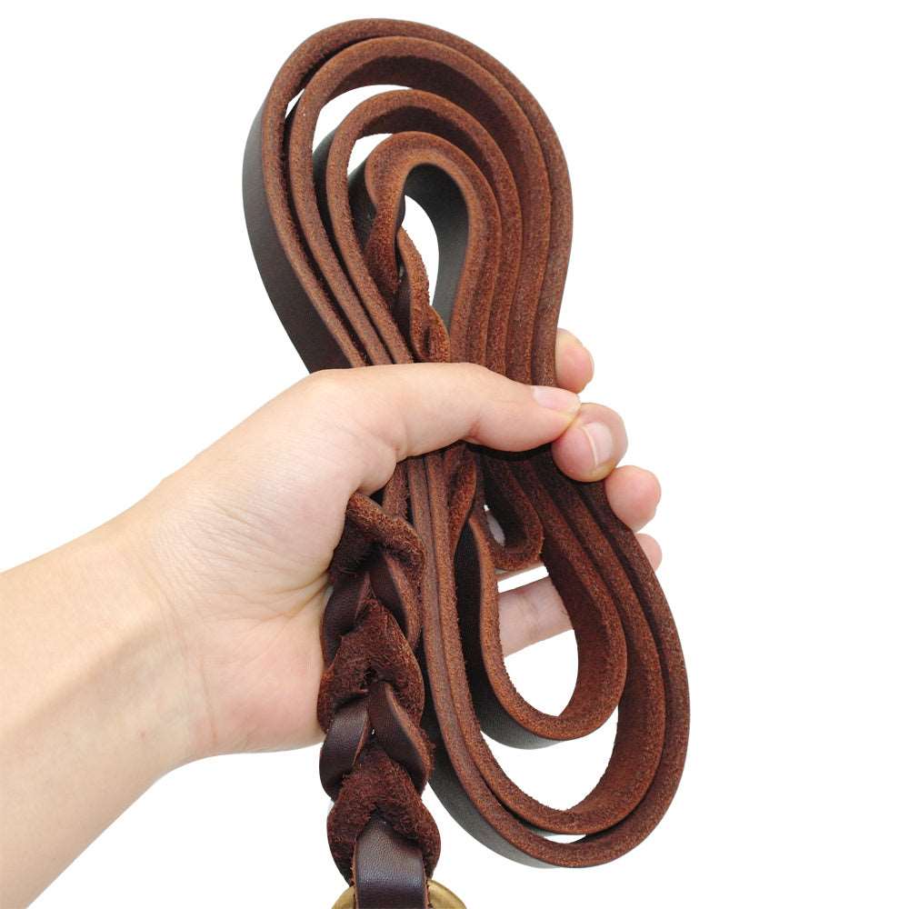 Leather Dog Leash Training Rope