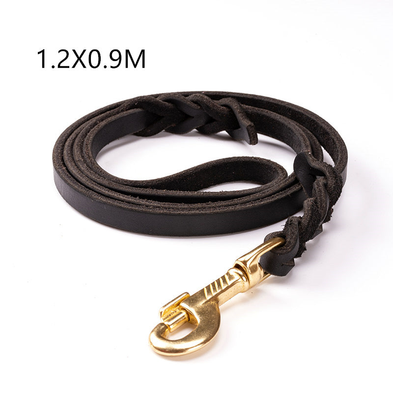 Leather Dog Leash Training Rope