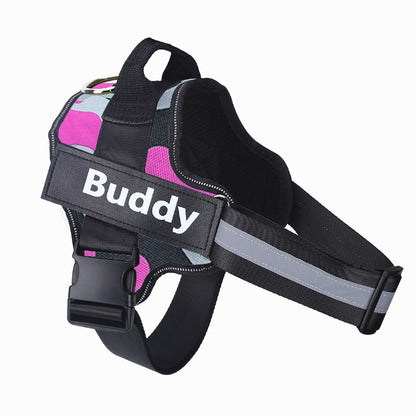 Adjustable Dog Harness with Custom name label