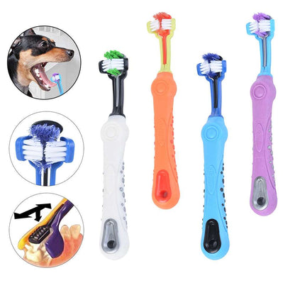 Three Sided Pet Toothbrush Care