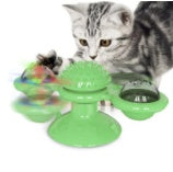 Interactive Windmill Cat Toy with Suction Base