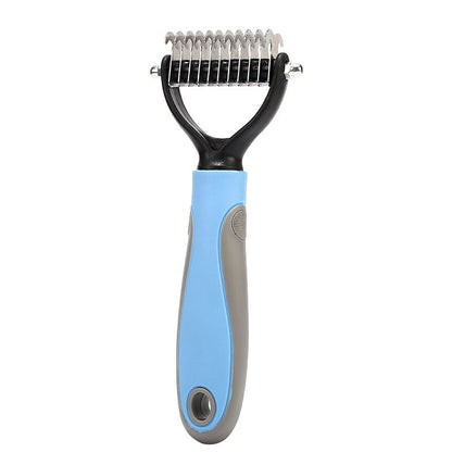 Dual-Sided Pet Grooming Rake