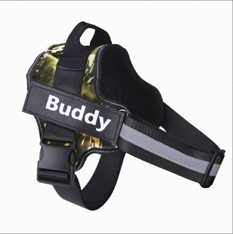 Adjustable Dog Harness with Custom name label