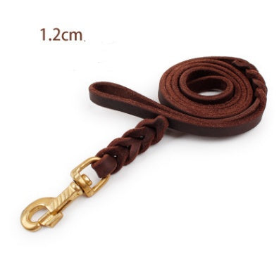 Leather Dog Leash Training Rope