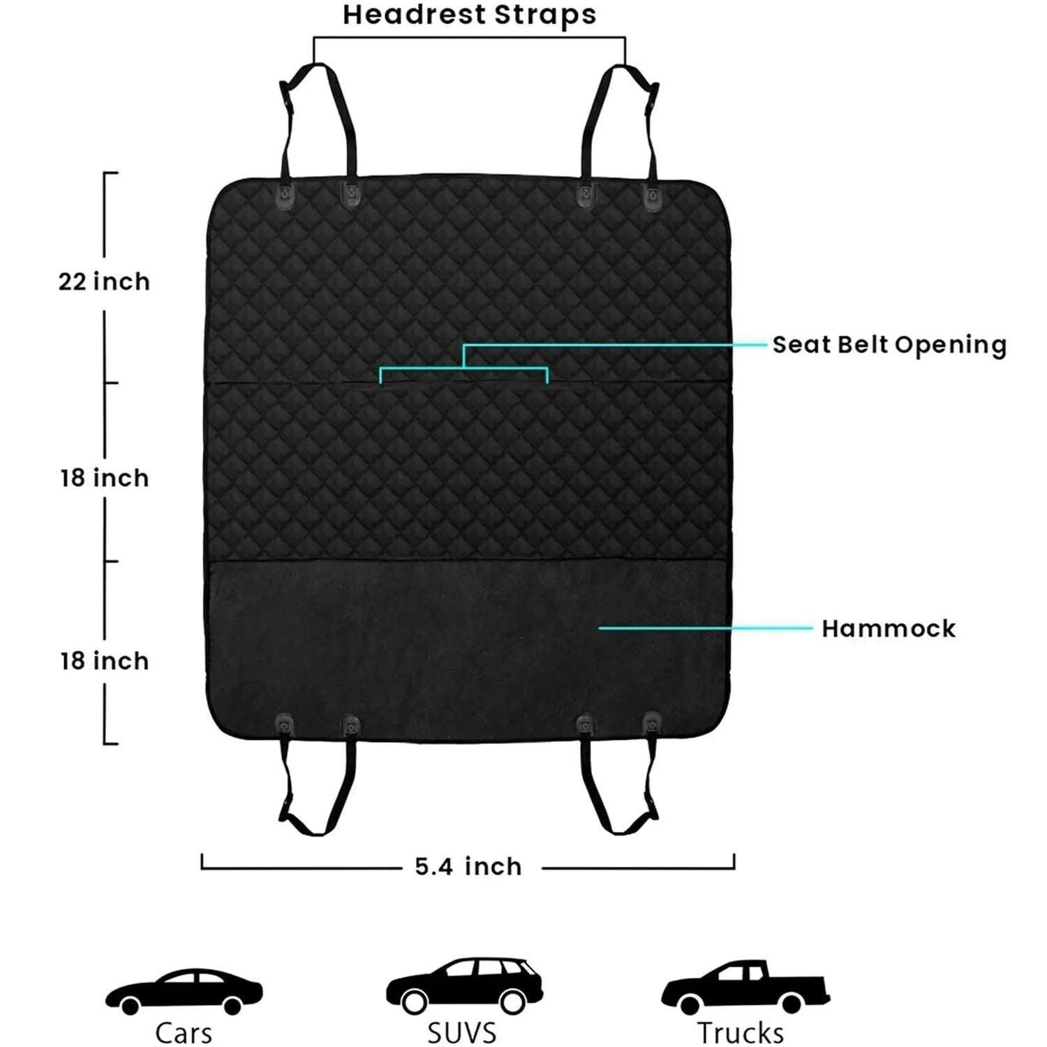 Pet Rear Seat waterproof Cover