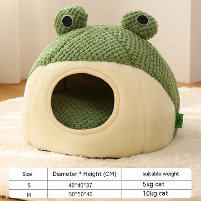 Pet winter Nest Bed Little Frog Shape