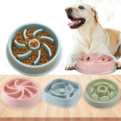 Plastic Pet  Choke Prevention Slow Food Bowl