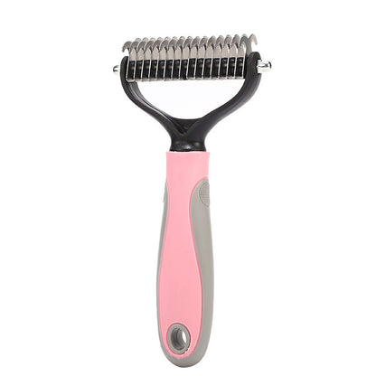 Dual-Sided Pet Grooming Rake