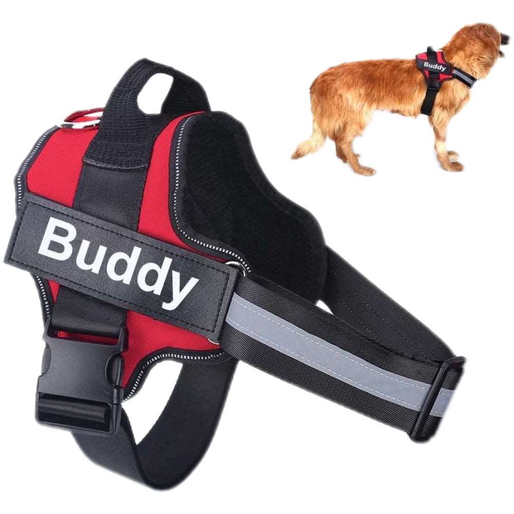 Adjustable Dog Harness with Custom name label