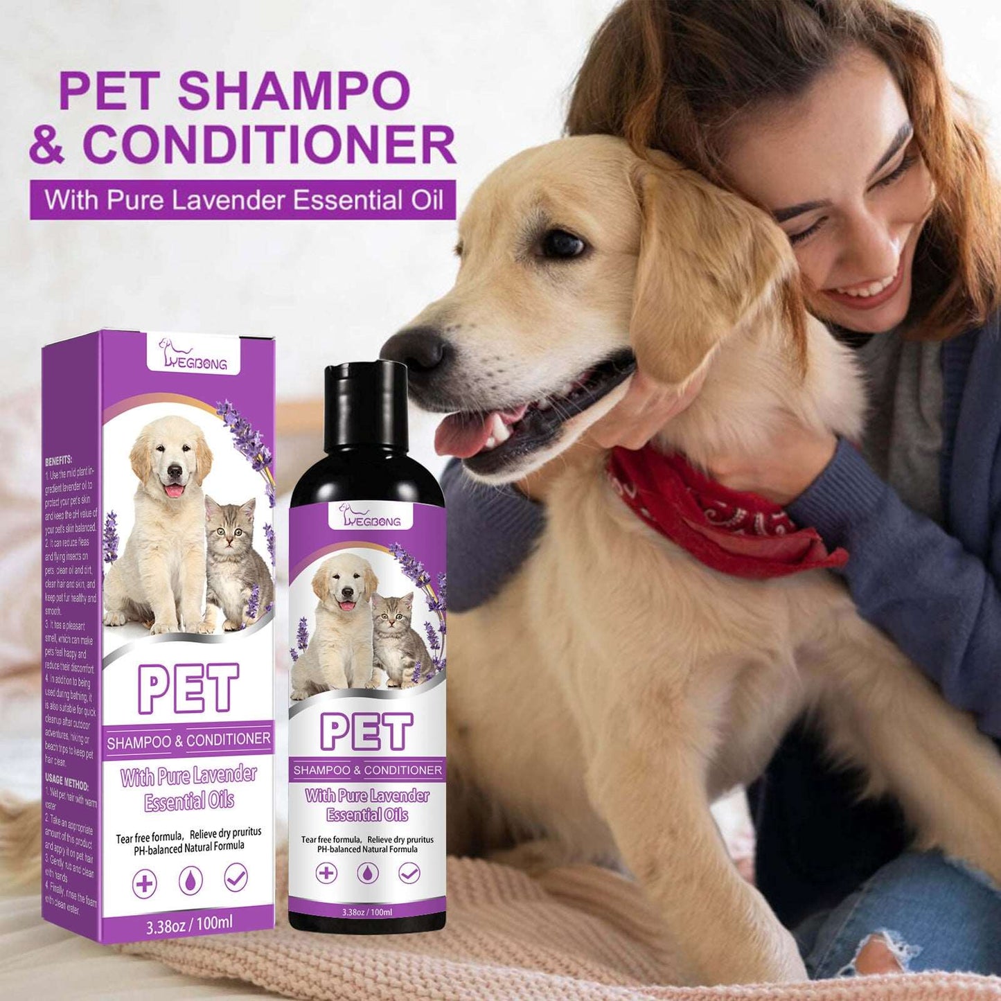 Pet Bath Relieve Skin Itching Hair Shampoo