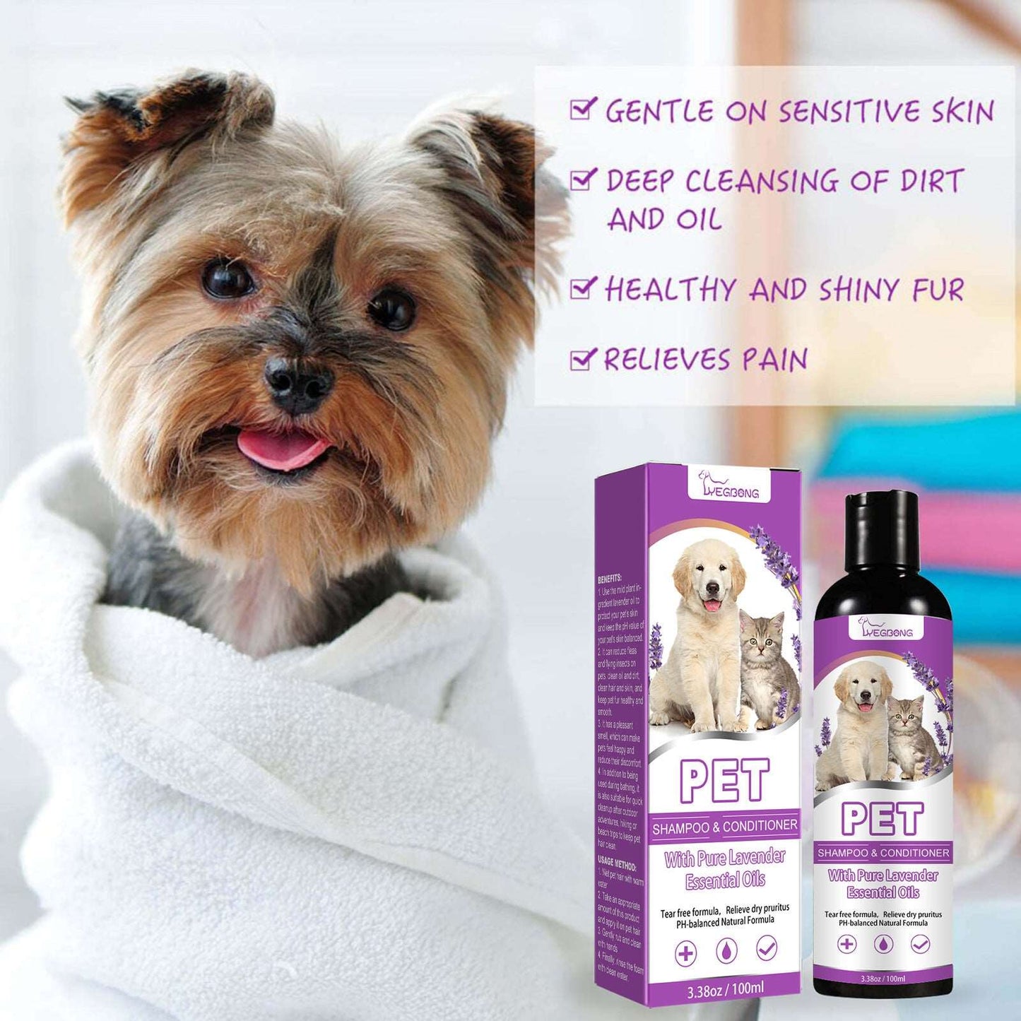 Pet Bath Relieve Skin Itching Hair Shampoo