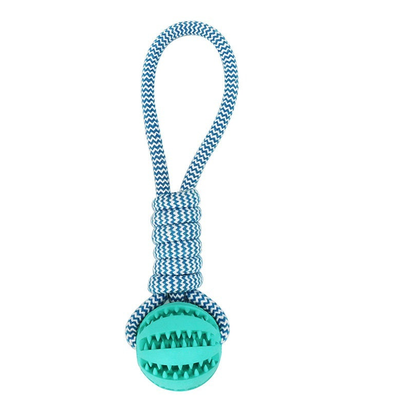 Treat Rubber Ball with Interactive Hemp Rope