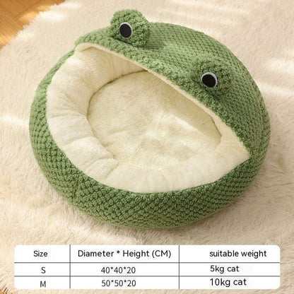 Pet winter Nest Bed Little Frog Shape